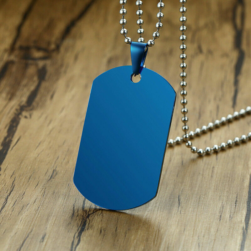 Personalized Engraving Men Necklace Pendant Brother Dog Tag Lucky Halloween Gift
