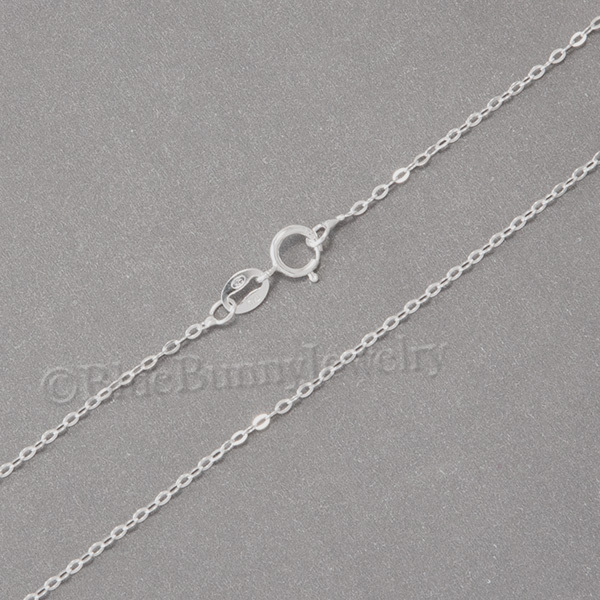 18″ Pretty 925 STERLING SILVER chain for Necklace pendant charm 1.3mm 0.7gr