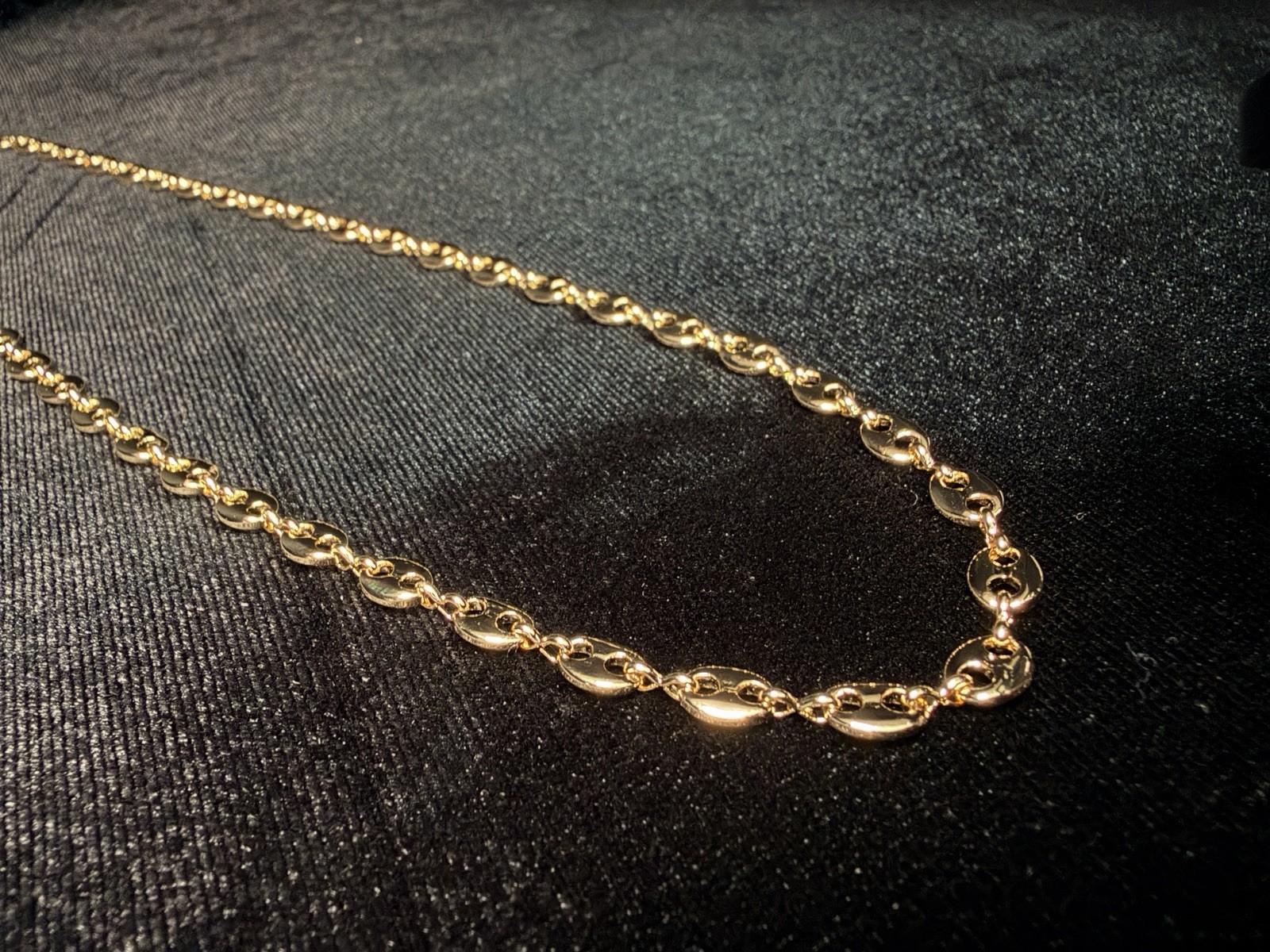 Puffed Mariner 20in 5.5MM Necklace Brand New Gold Finish. Elegant