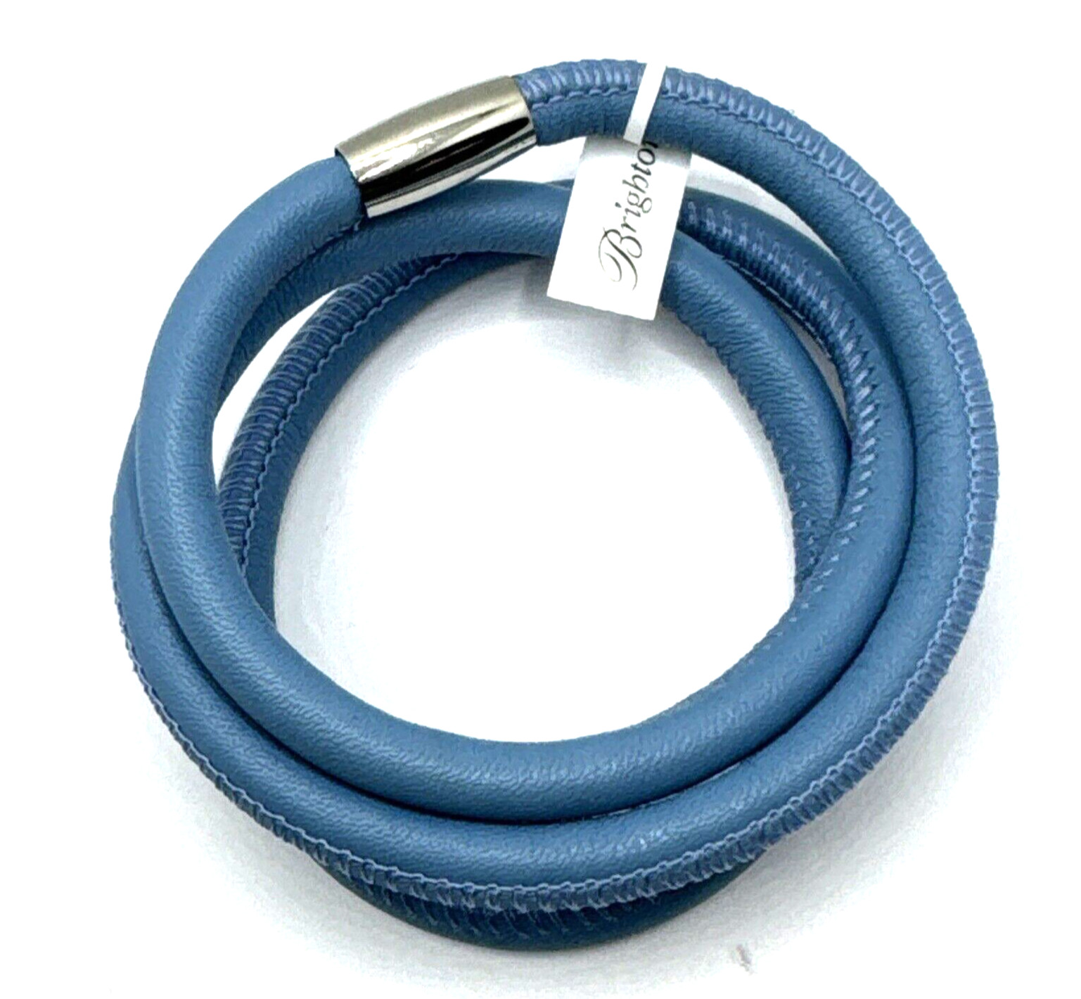 Brighton Woodstoc Navy Dark Blue Woodstock Triple Bracelet 23in Add Charms NWT