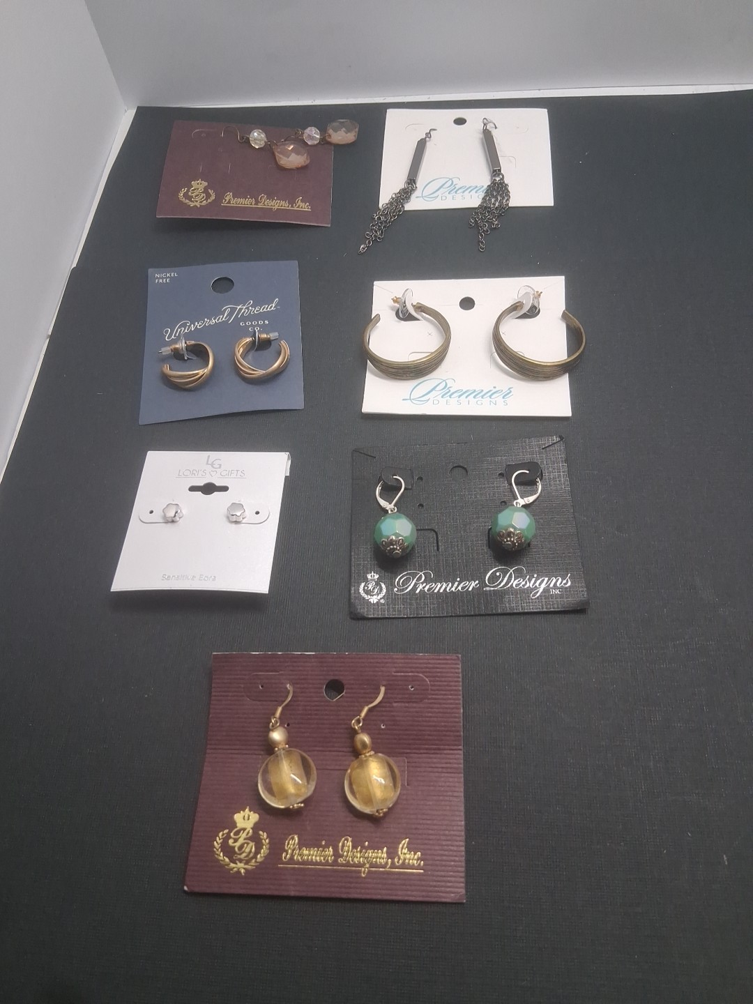 Lot of 7 Premier Designs Earrings NOS Retired Styles Silver Gold Tone Dangle…