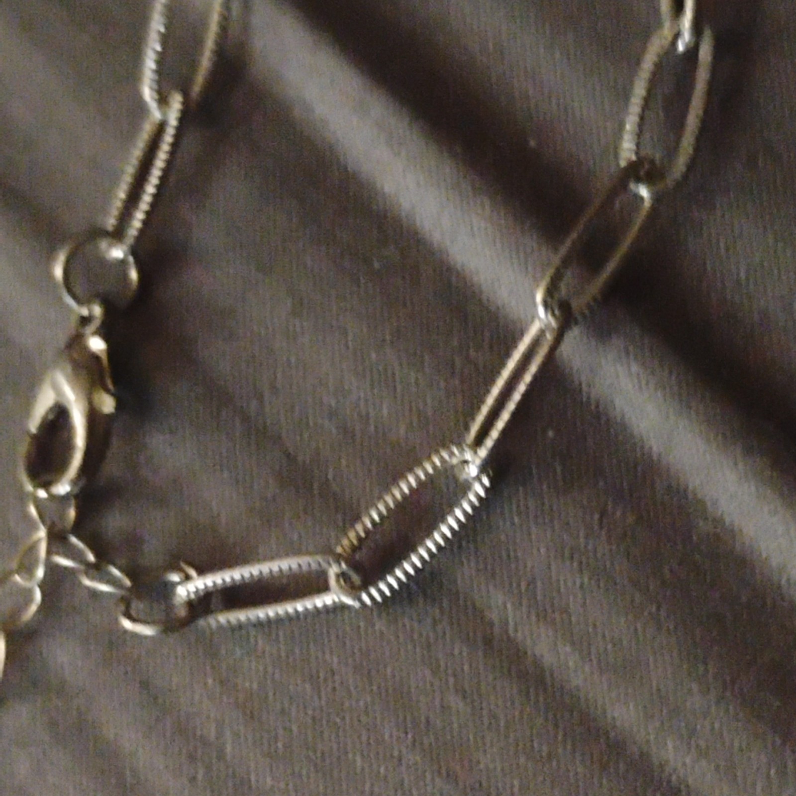 Real Solid Silver Paperclip Rolo Paper Clip Bracelet 4mm 6-8″ adjustable