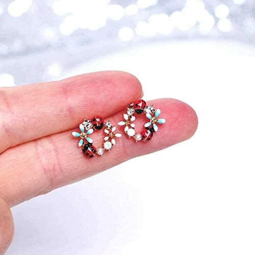 Dainty Daisy Flower Ladybug Earrings Stud Post Fashion Jewelry Fast Shipping