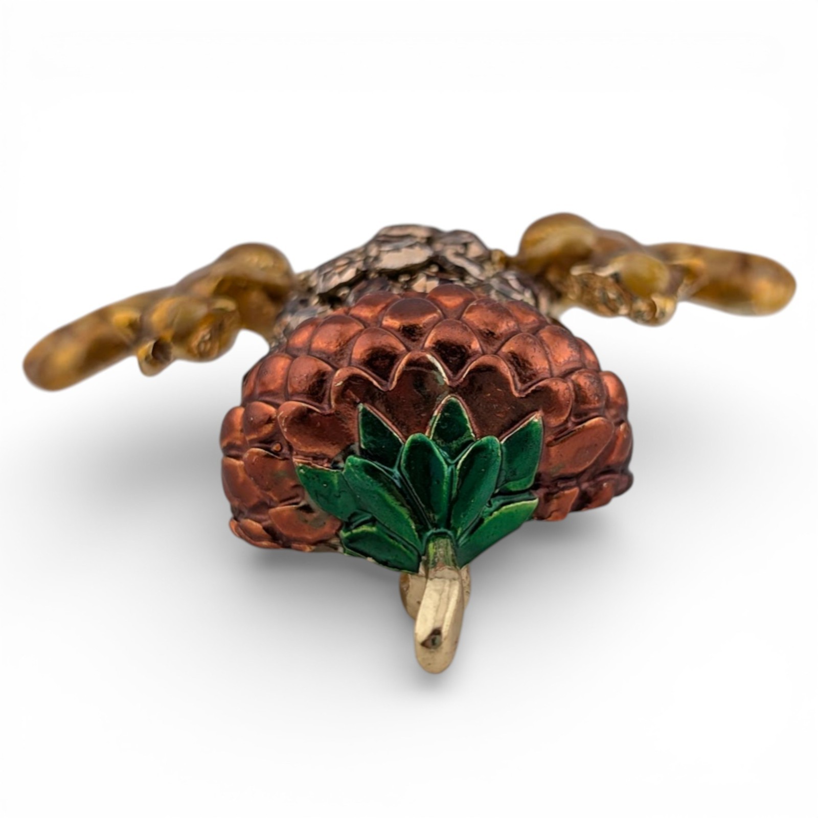 NUT LOVER SQUIRREL BROOCH acorn fall weird euphemism retro crystal pin M4