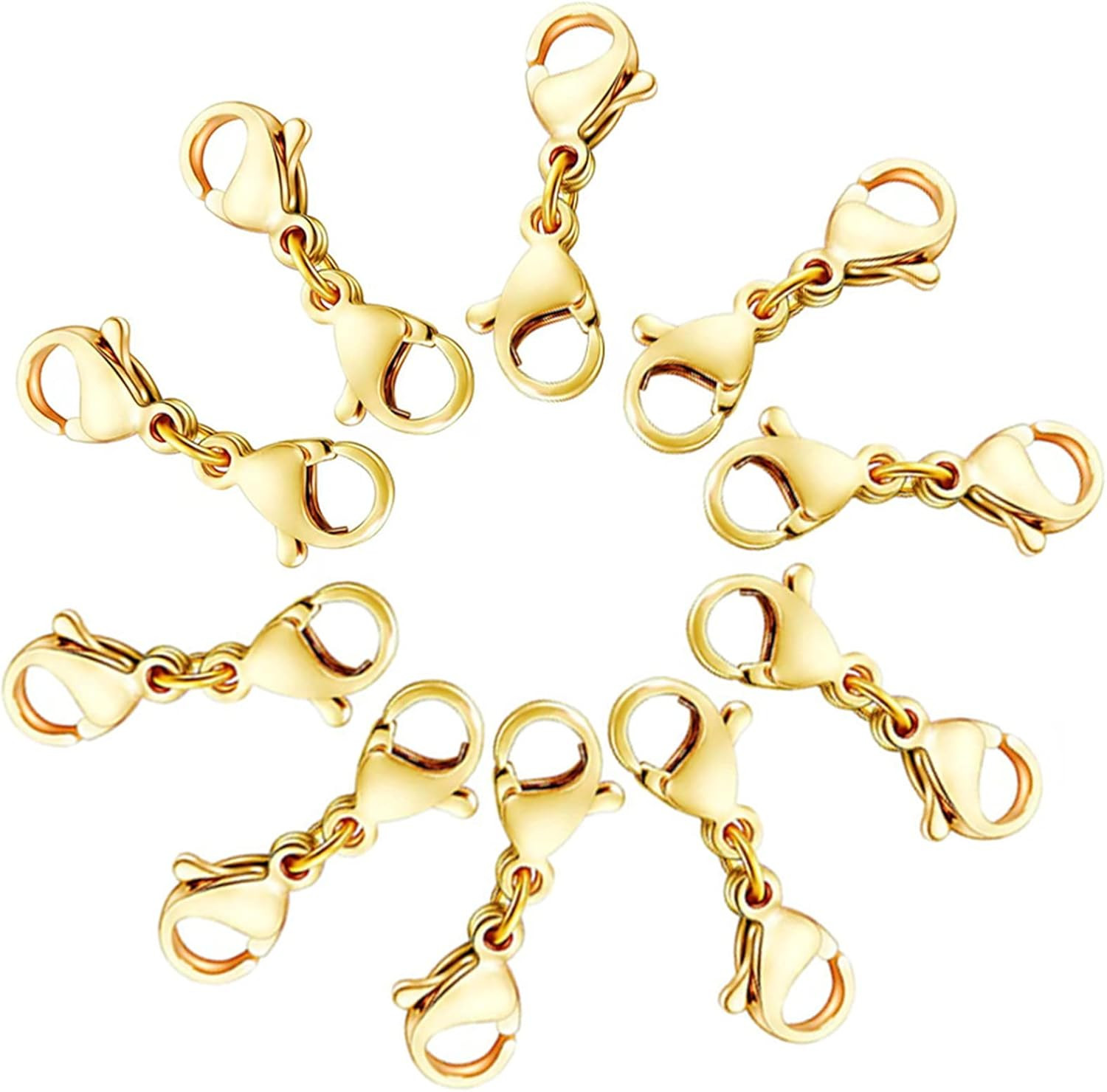 10 Pack Double Lobster Clasp Necklace Clasp Classic Double End Design Necklace C