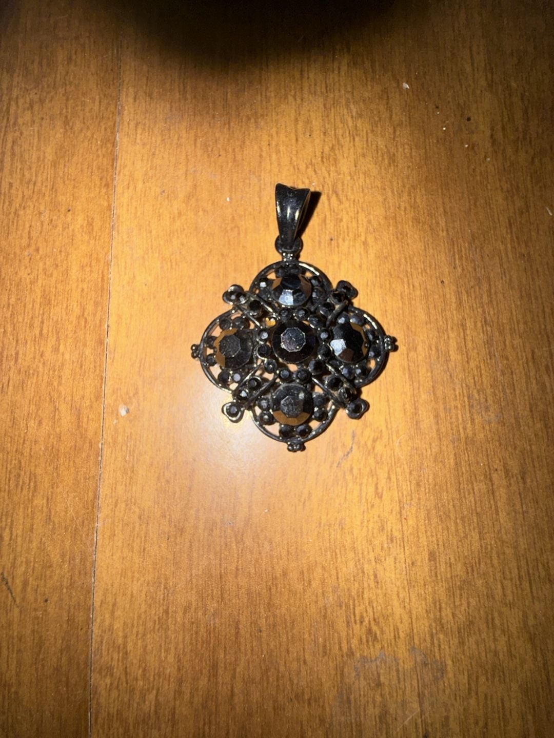 White House Black Market Rhinestone Pendant Double…