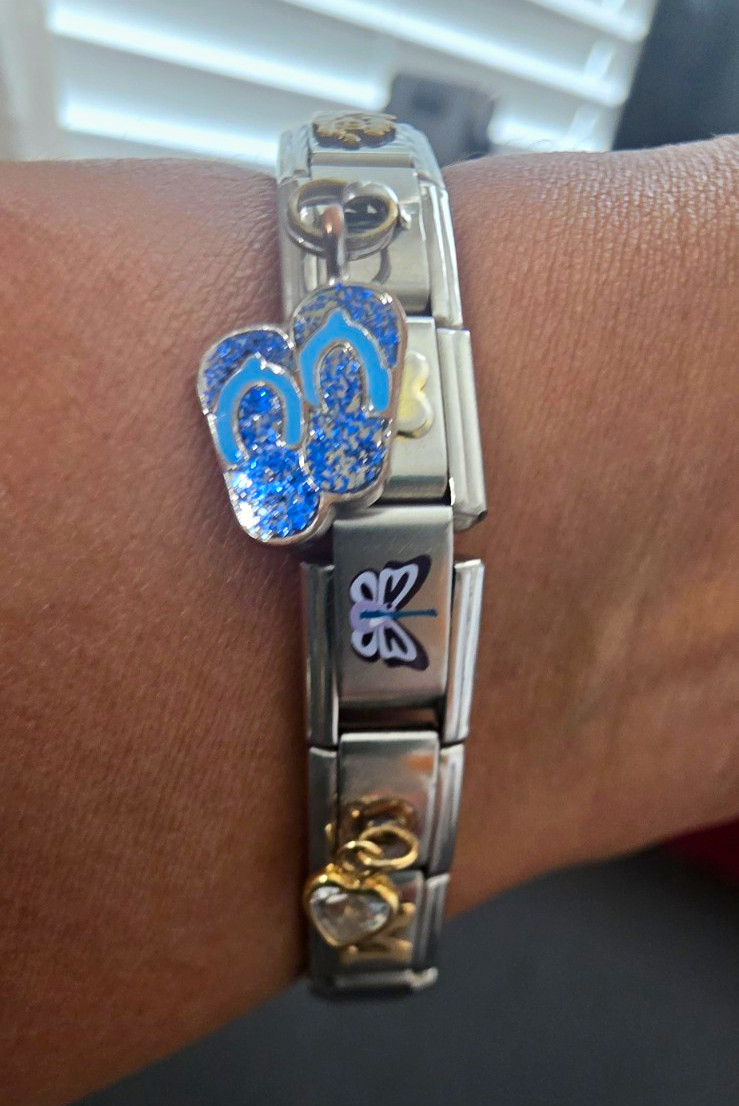 JAD Stainless Steel Link With Some 18k Little Charms