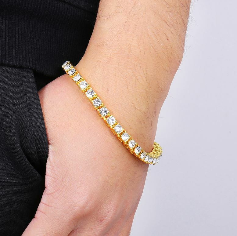 💎💎💎 Women Tennis Bracelet CZ Cubic Zirconia Gold 20cm/8in Mother’s Day Gift