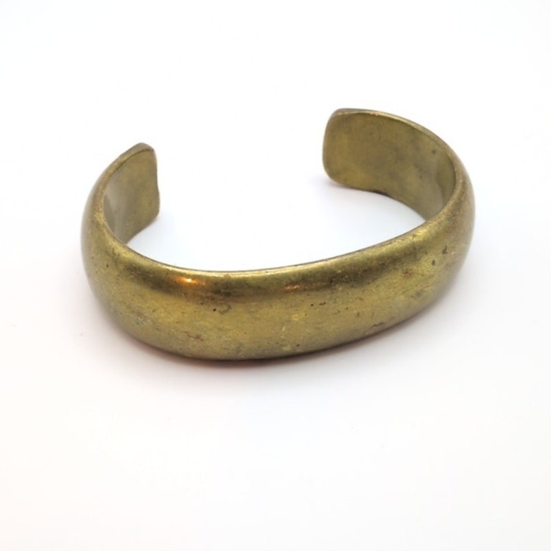 Solid Heavy Wide Band Brass Open Cuff Bracelet Boho Classic XS/S