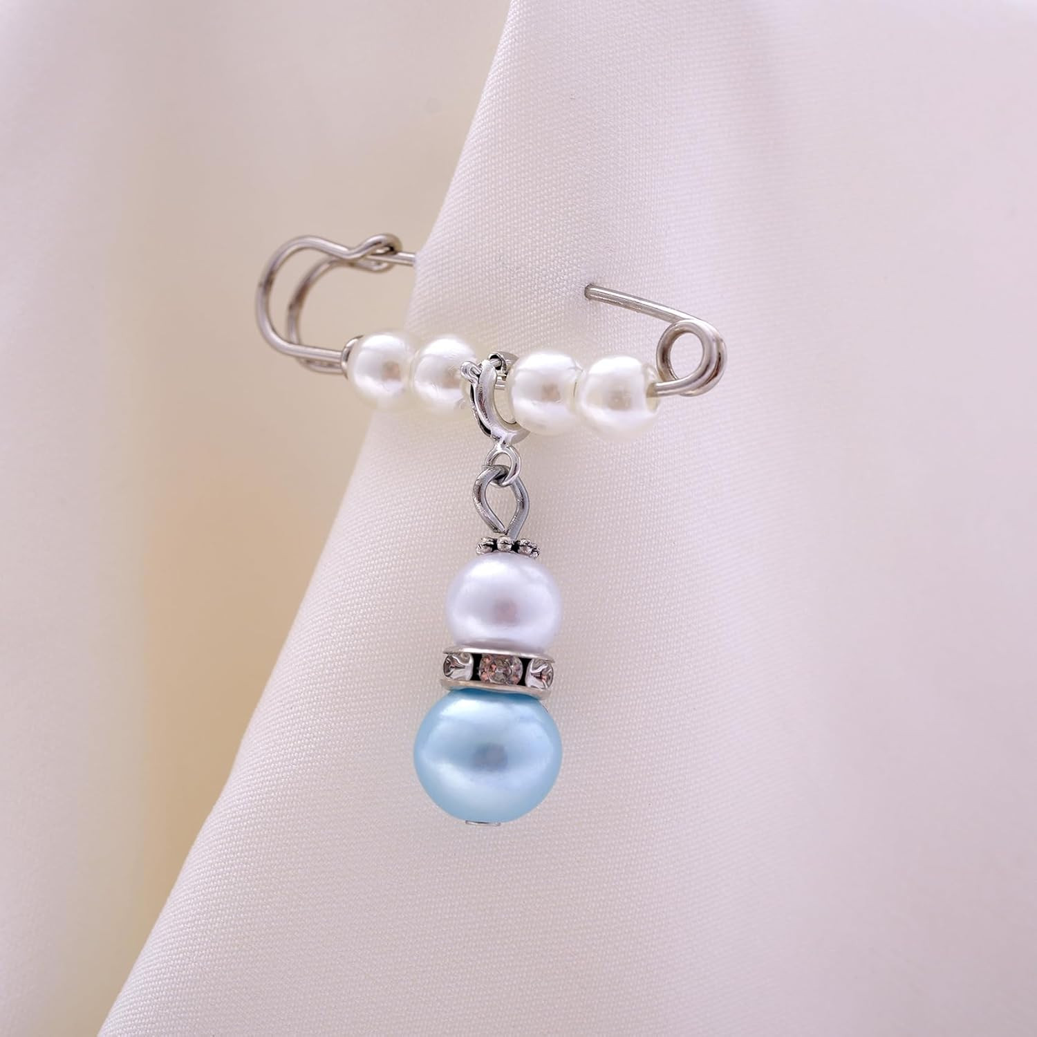 Ralukiia Something Blue Charm Gift for Bride from Mom and Dad, Blue Bridal Bouqu