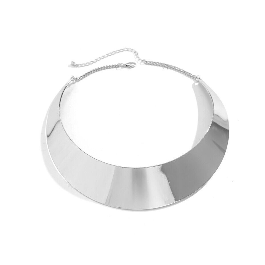 Chunky Collar Choker Wide Statement Necklace Fashion Jewelry