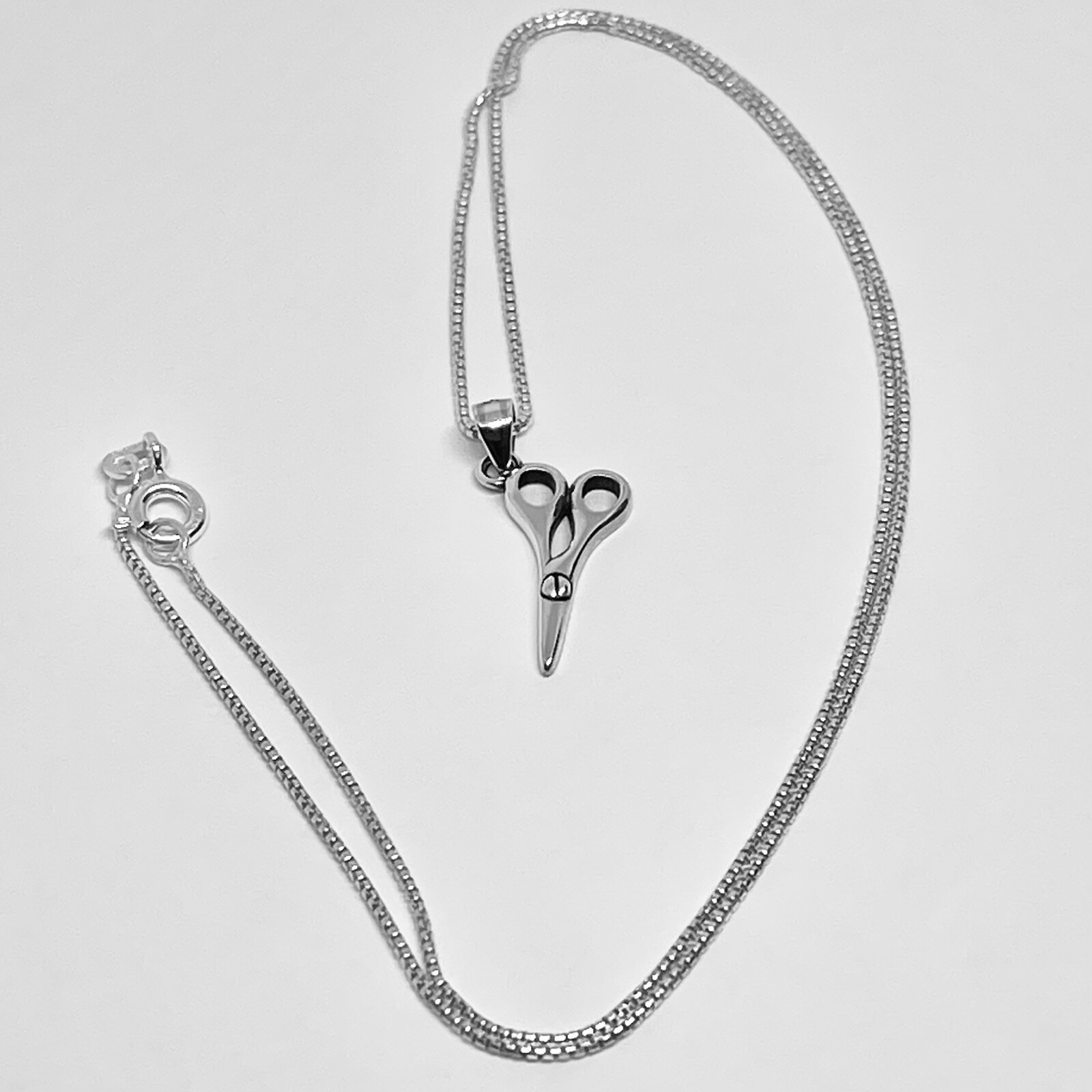 Sterling Silver Little Scissors Necklace, Hair Dresser Necklace, Silver Necklace