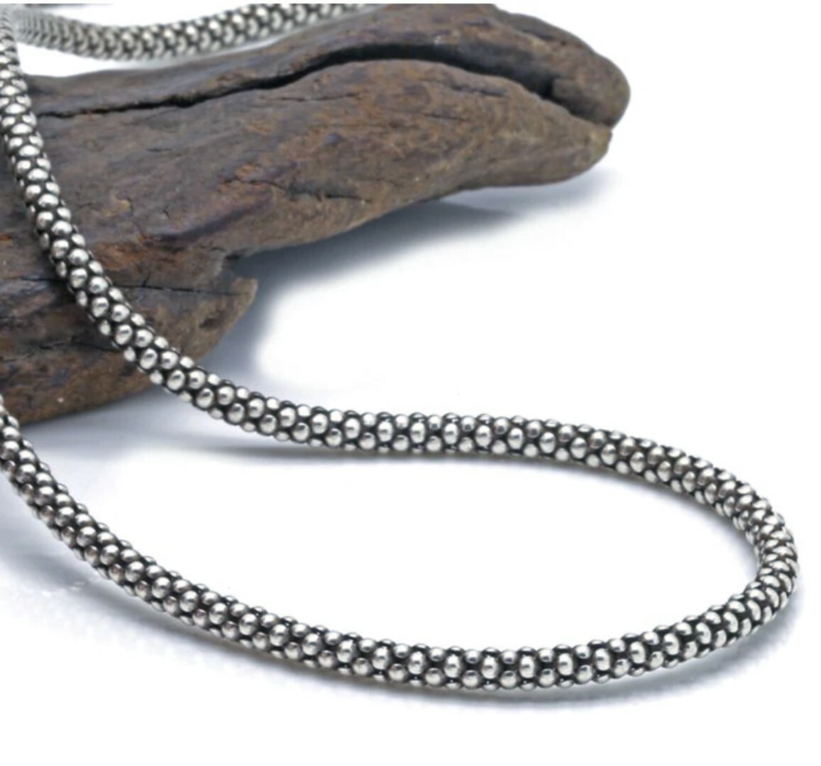 Stainless Steel Popcorn Chain 2.4 mm 22,24,26,28 in