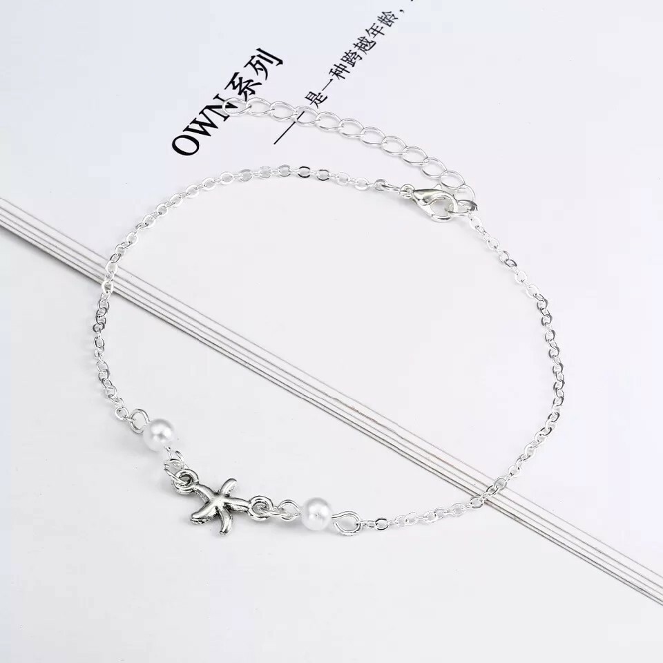 Foot Chain Tibetan Silver Plated Hollow Plum Flowers Heart-Shaped Anklet Women
