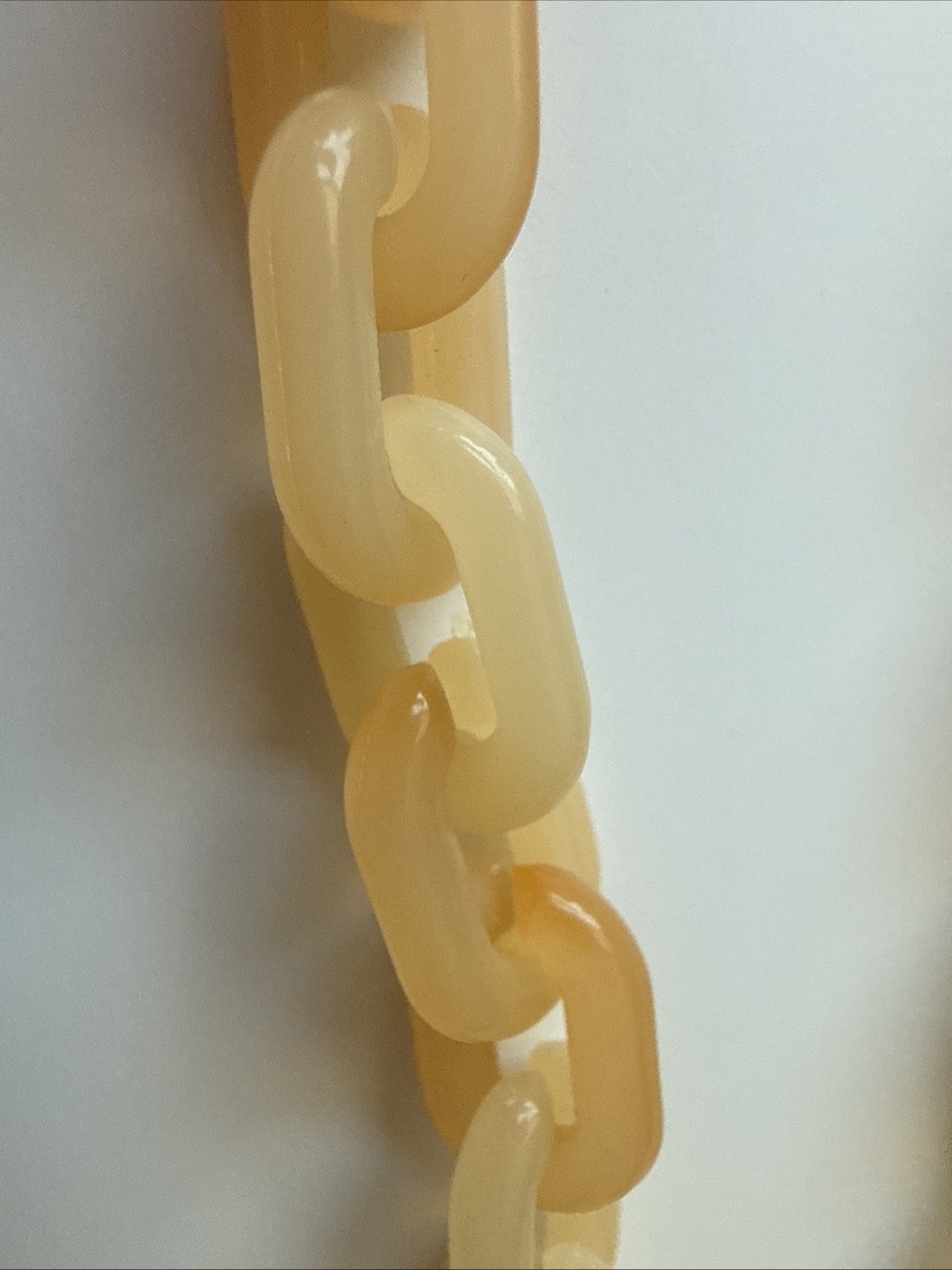 Yellow Acrylic Chunky Chain Link Acrylic Resin Necklace / Eyeglass Chain 30″