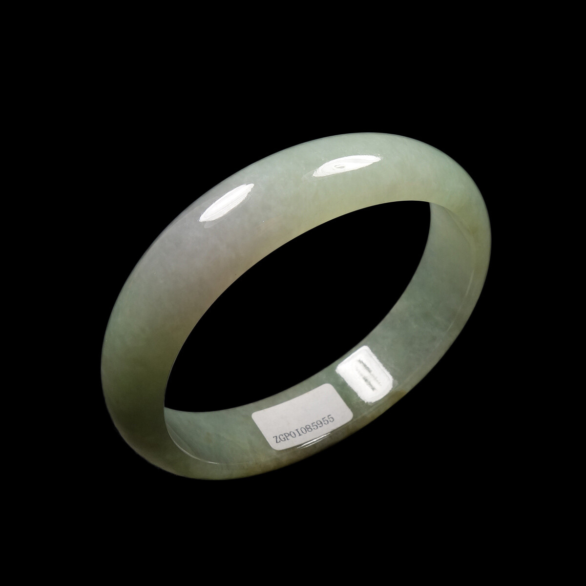 53mm Certified A 100% Natural Lavender Green Jadeite Jade Bangle Bracelet 11963