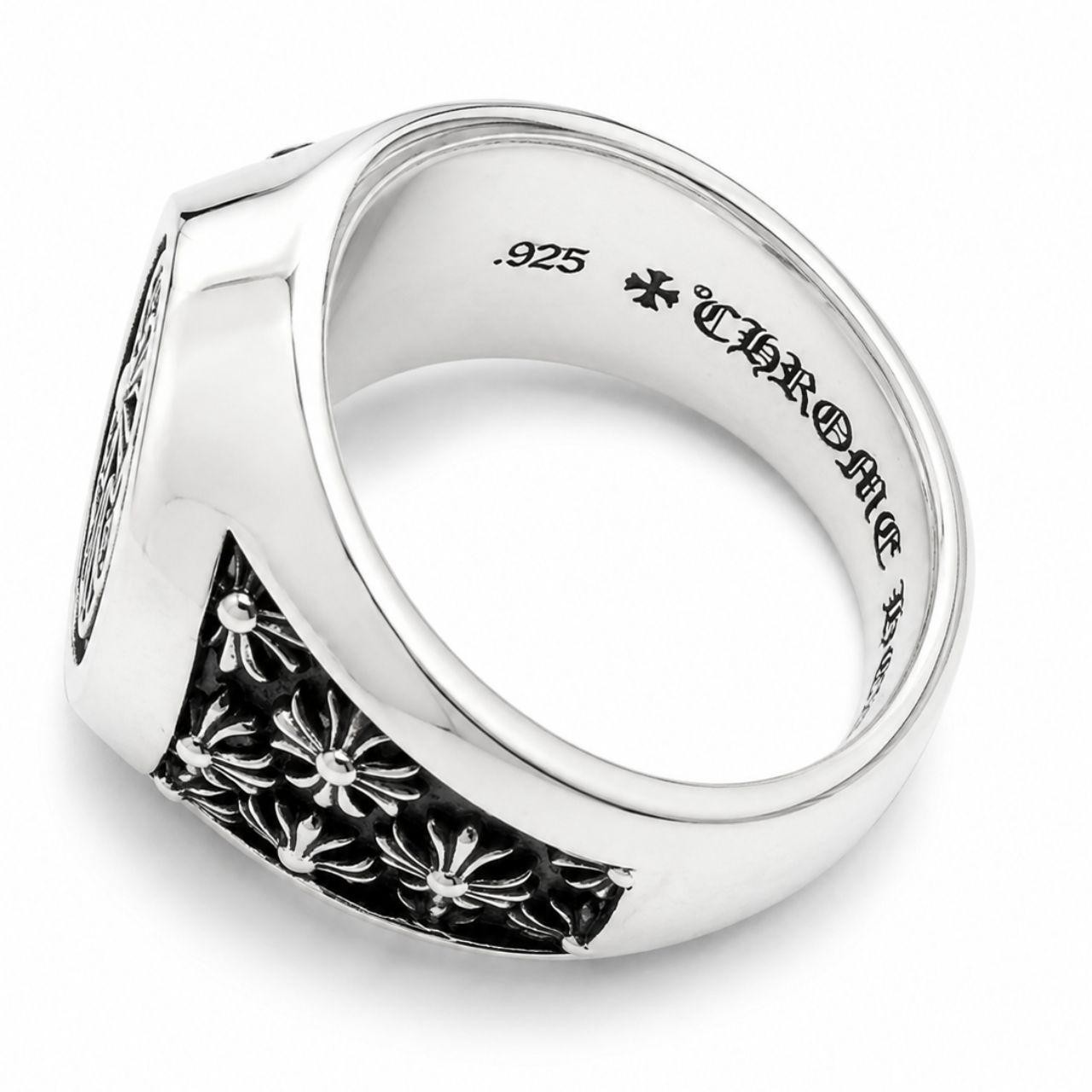 Chrome Hearts Horseshoe Signet Ring – Size 10 – .925 Silver – Authentic