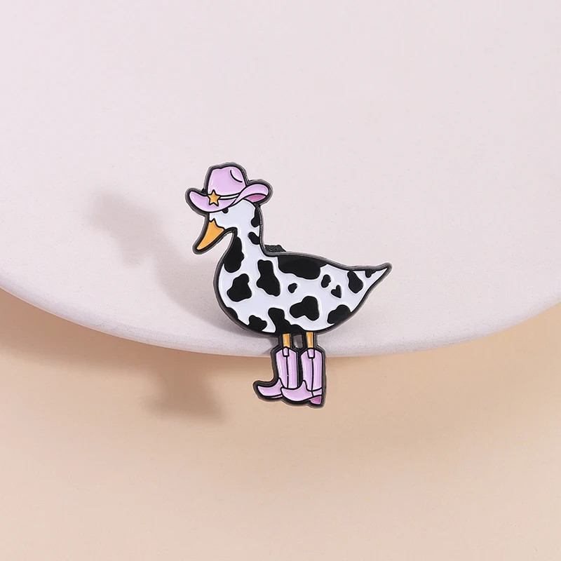 Enamel Duck Brooch Pin Jewelry Womens Gift