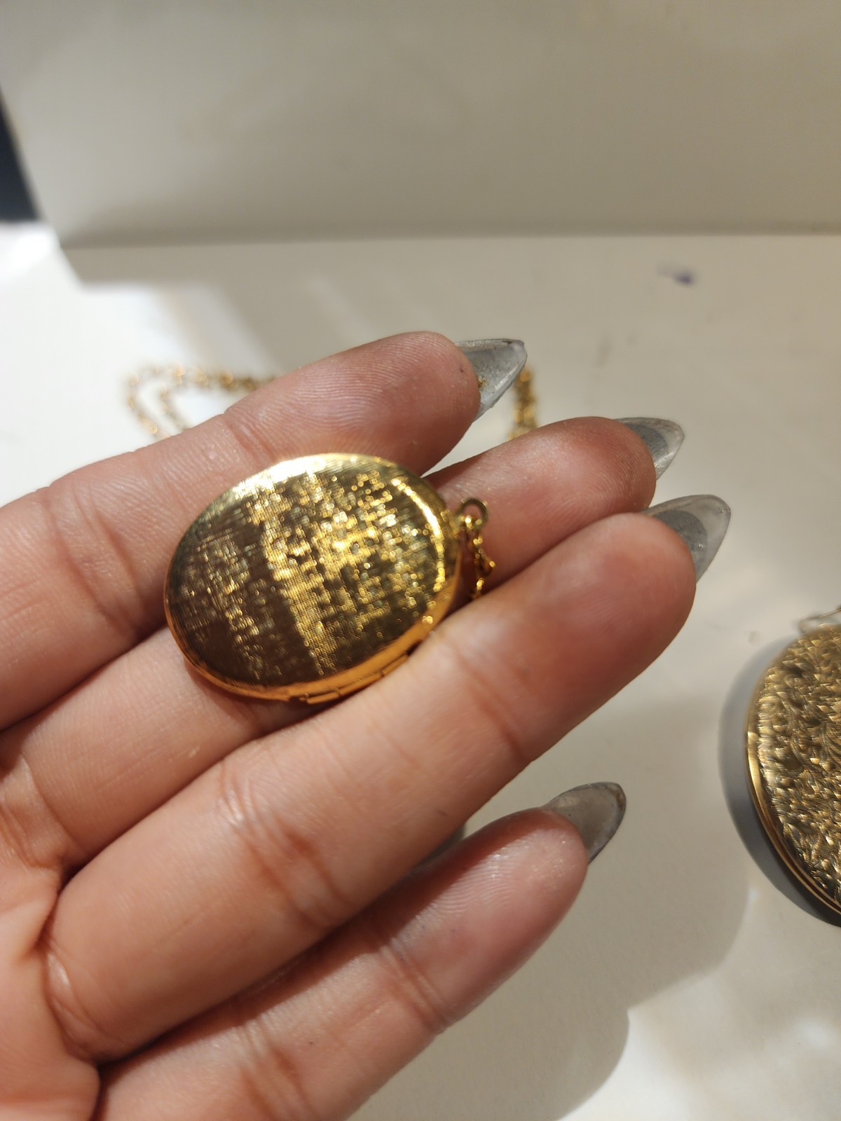 GOLDTONE Lockets Lot Of 2