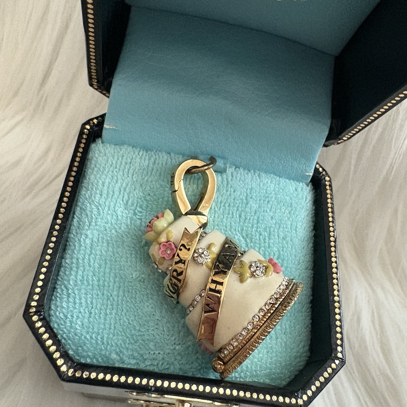 Authentic Juicy Couture Wedding Tiered Cake Charm NEW W/Box