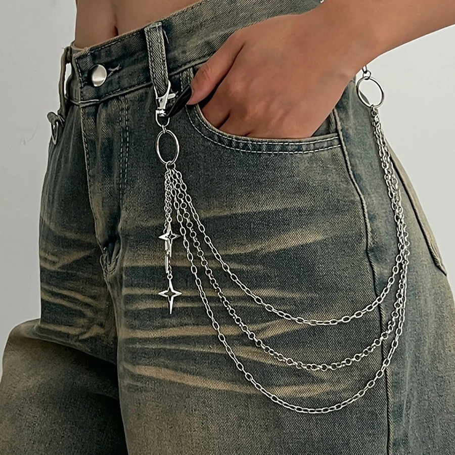 Punk Star Wallet Chain Hip Hop Jeans Pant Chain Keychain Waist Chain Unisex