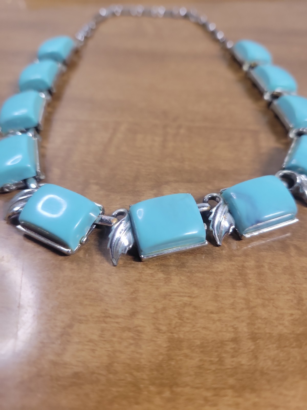 Fashion Silver Tone Neckalce Woth Blue Stones Fashion Great Gift Idea