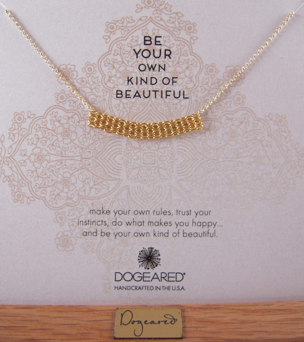 Dogeared 18″ Gold Dipped Be Your Own Kind Of Beautiful Necklace NEW