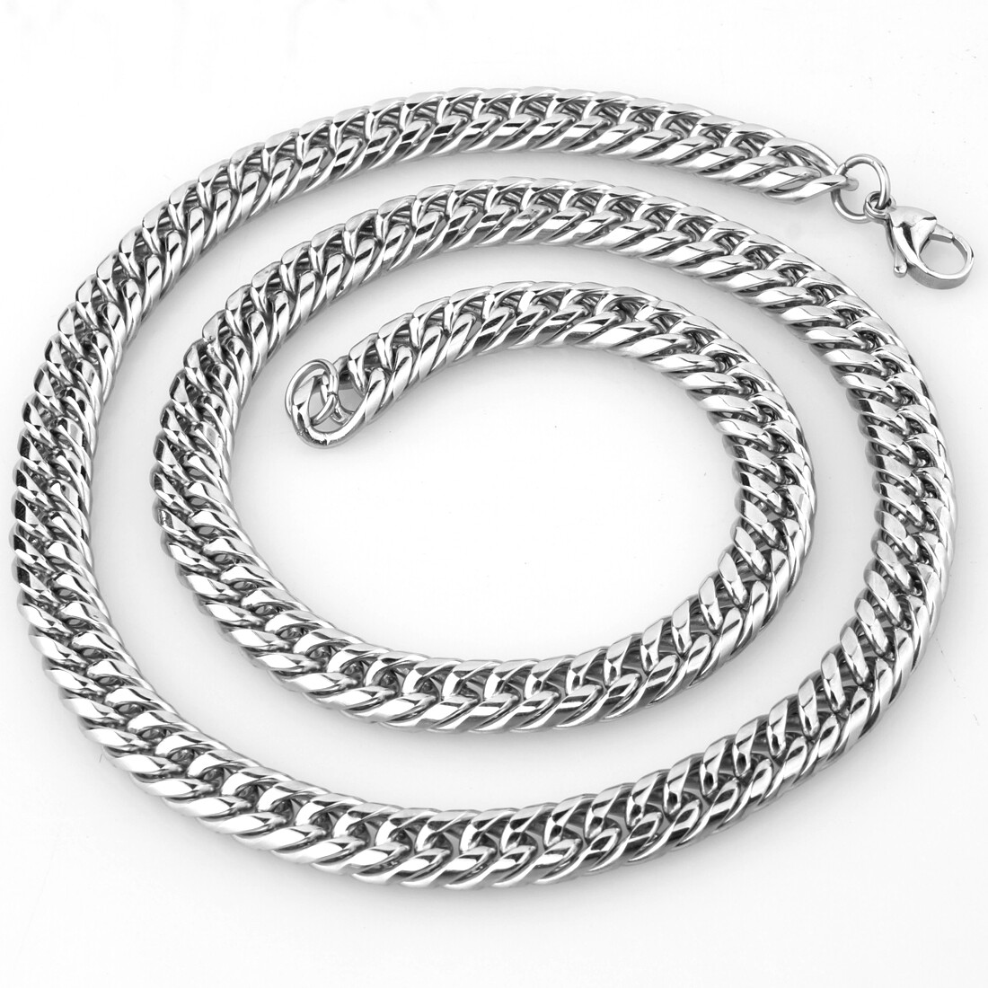 7″-40″ 9/11/13/16/20mm Heavy Cool Stainless Steel Curb Cuban Link Chain Necklace