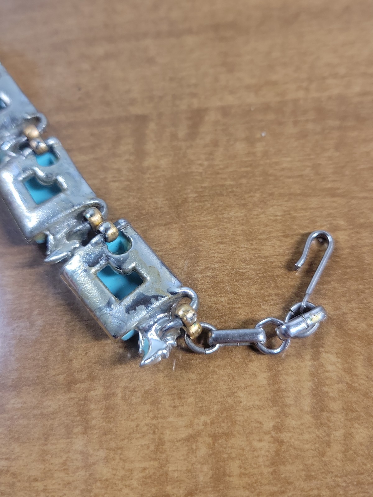 Fashion Silver Tone Neckalce Woth Blue Stones Fashion Great Gift Idea