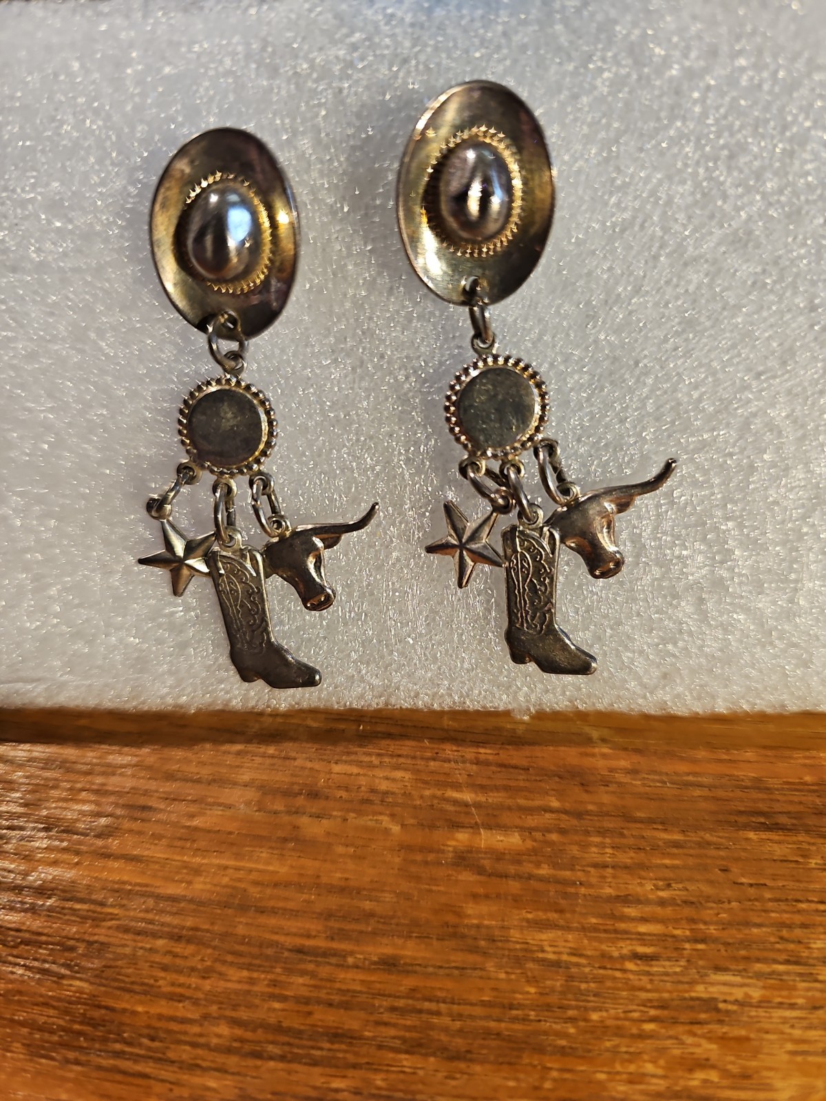 Texas Western Cowgirl Cowboy Dangle Earrings Star Boots Hat Horse Steer Bull