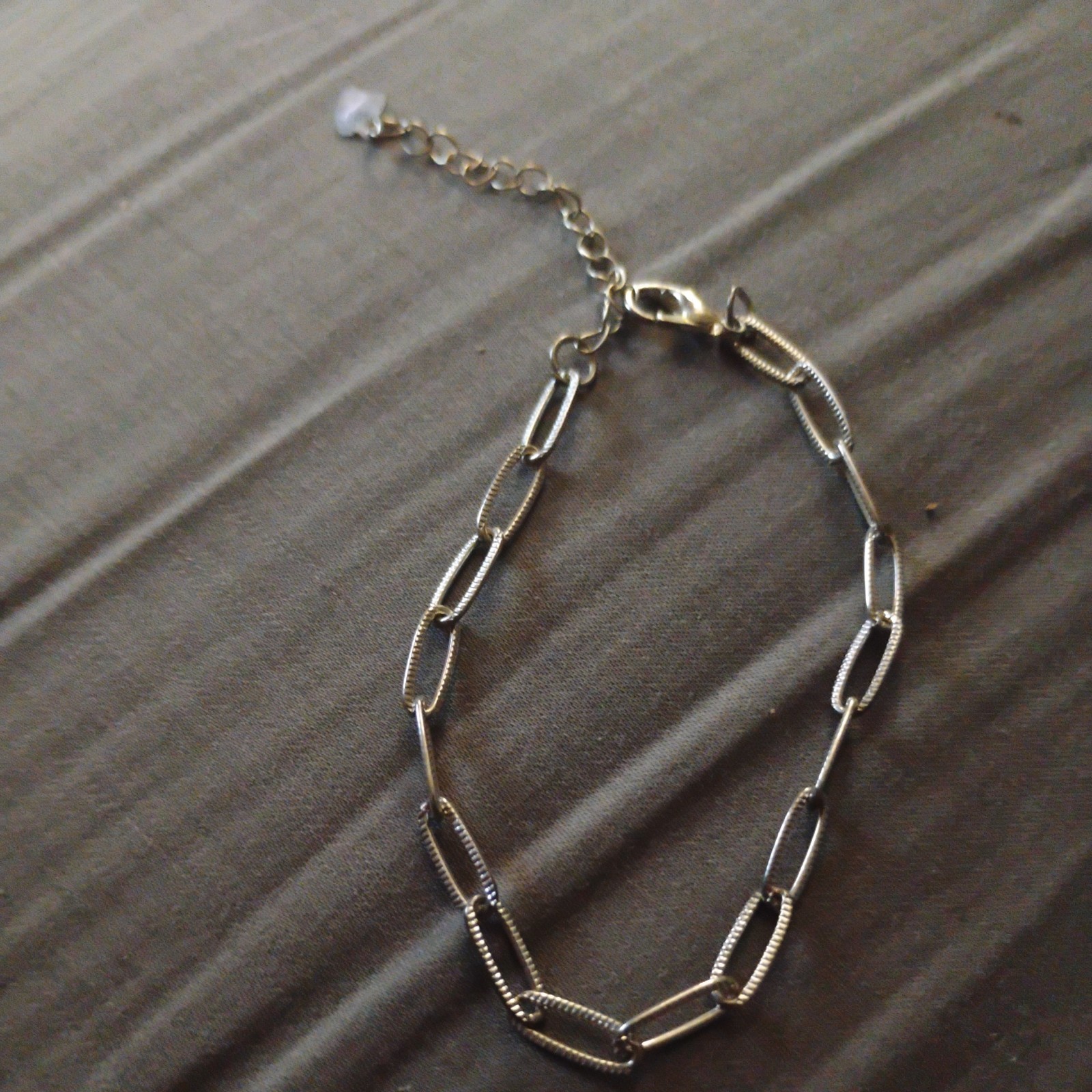Real Solid Silver Paperclip Rolo Paper Clip Bracelet 4mm 6-8″ adjustable