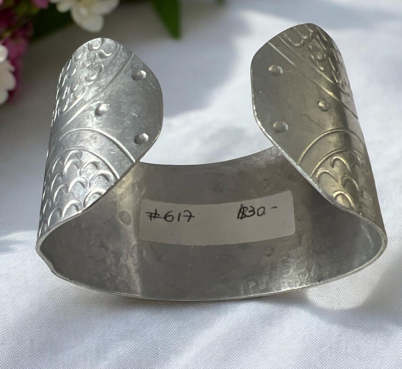 Womens’s Wide Geometric Sun Cuff Silver Aluminum Bracelet Fashion Jewelry Boho