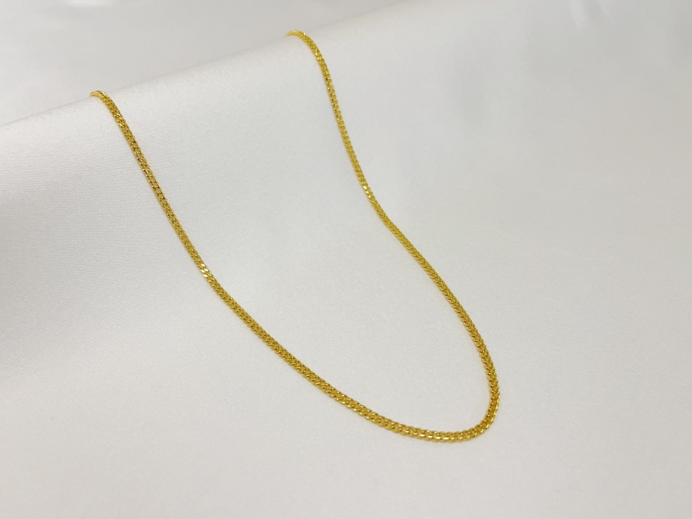 18K Yellow Gold SOLID Curb Cuban Necklace Bracelet Chain Link Real 3mm 18in