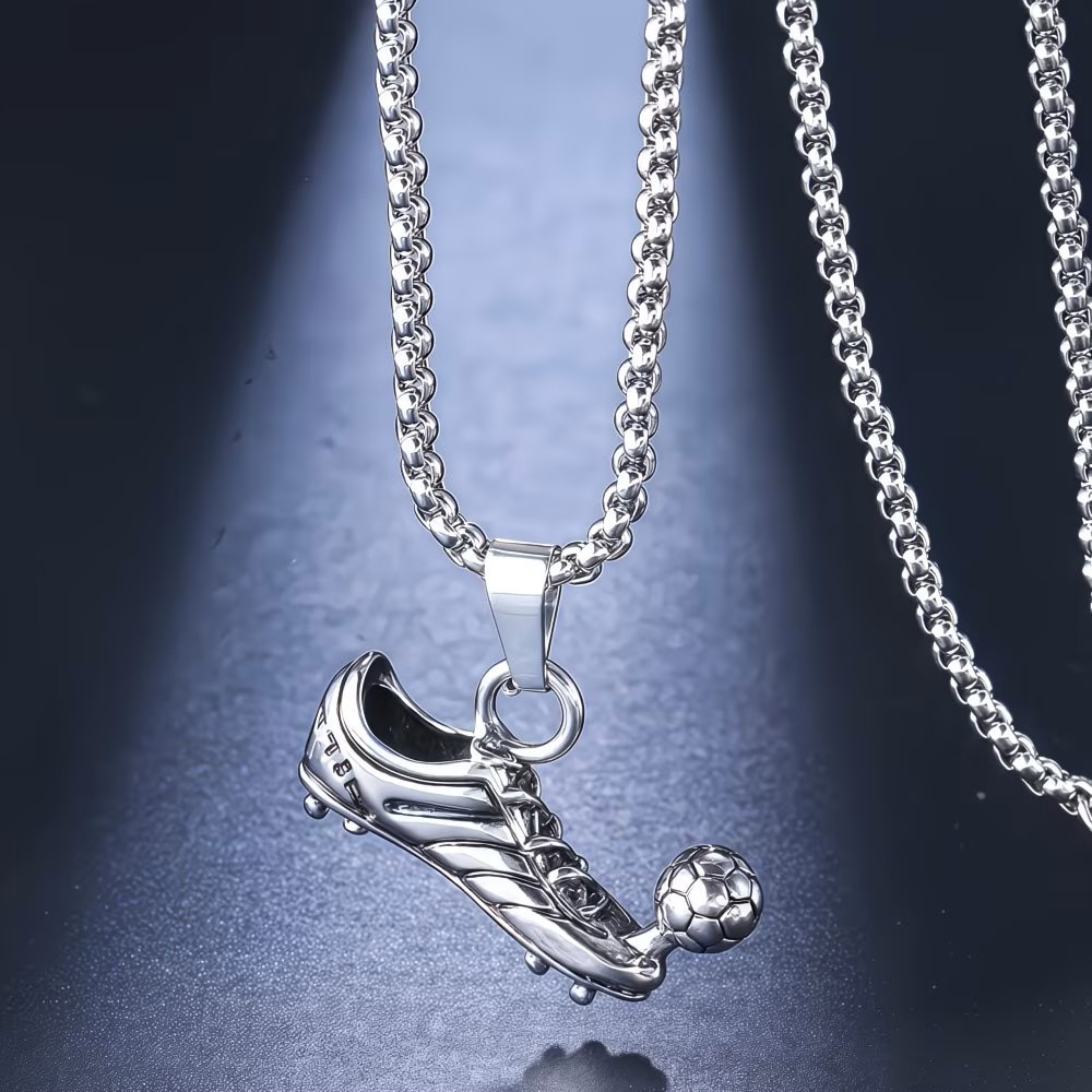 Soccer Cleat Ball Necklace Football Player Pendant World Cup MLS Soccer Gift