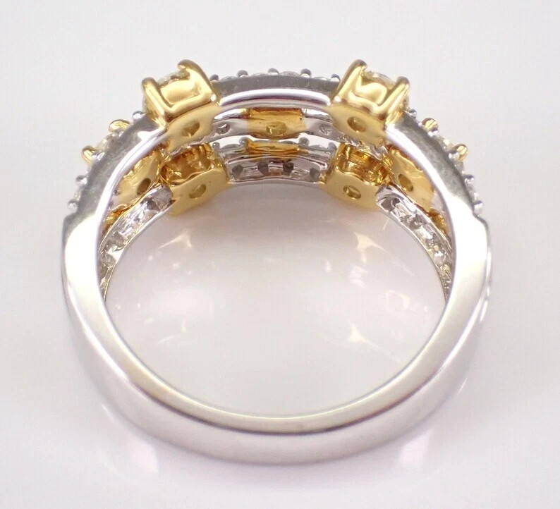 2Ct Round Cut Lab-Created Citrine Stackable Wedding Band 14K White Gold Plated