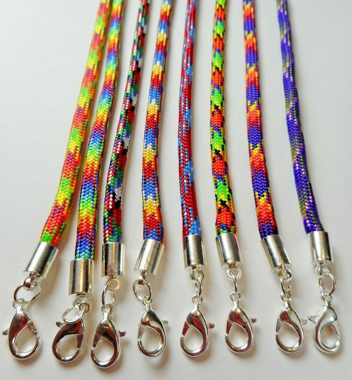 Braided Choker Necklaces Bracelets Anklets Silver Lobster Clasp Lightweight 4mm