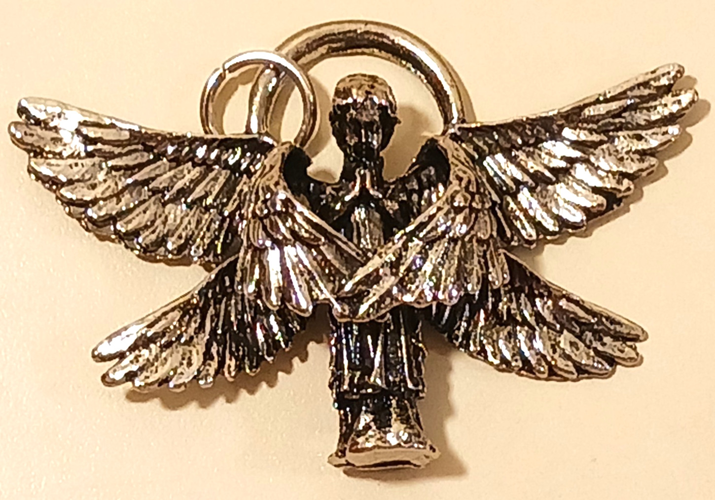 Vintage Praying Angel Pendant Necklace Unisex Adult Traveler Jewelry Gift SS SP