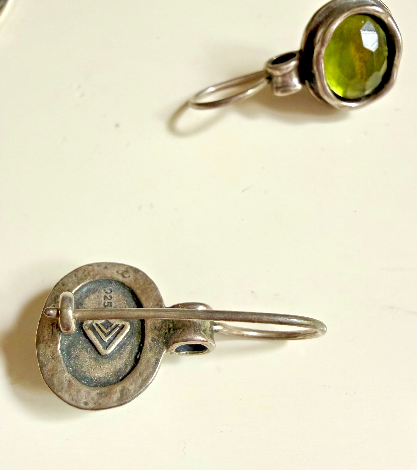 Silpada Sterling Silver Daintree Earrings Natural Green Quartz Drop Earrings
