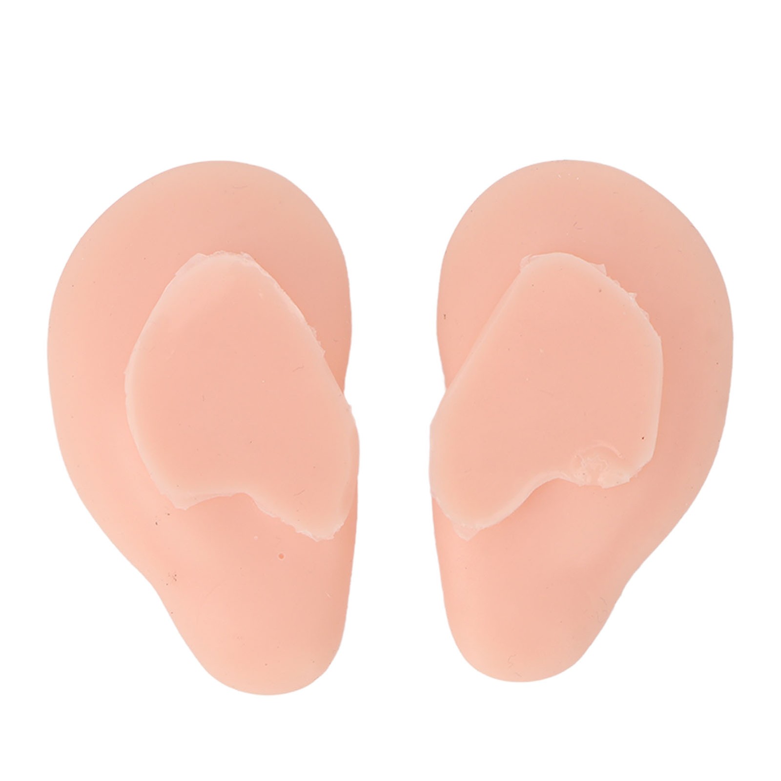 1 Pair Silicone Ear Model Soft For Piercing Exercise (Light Skin)