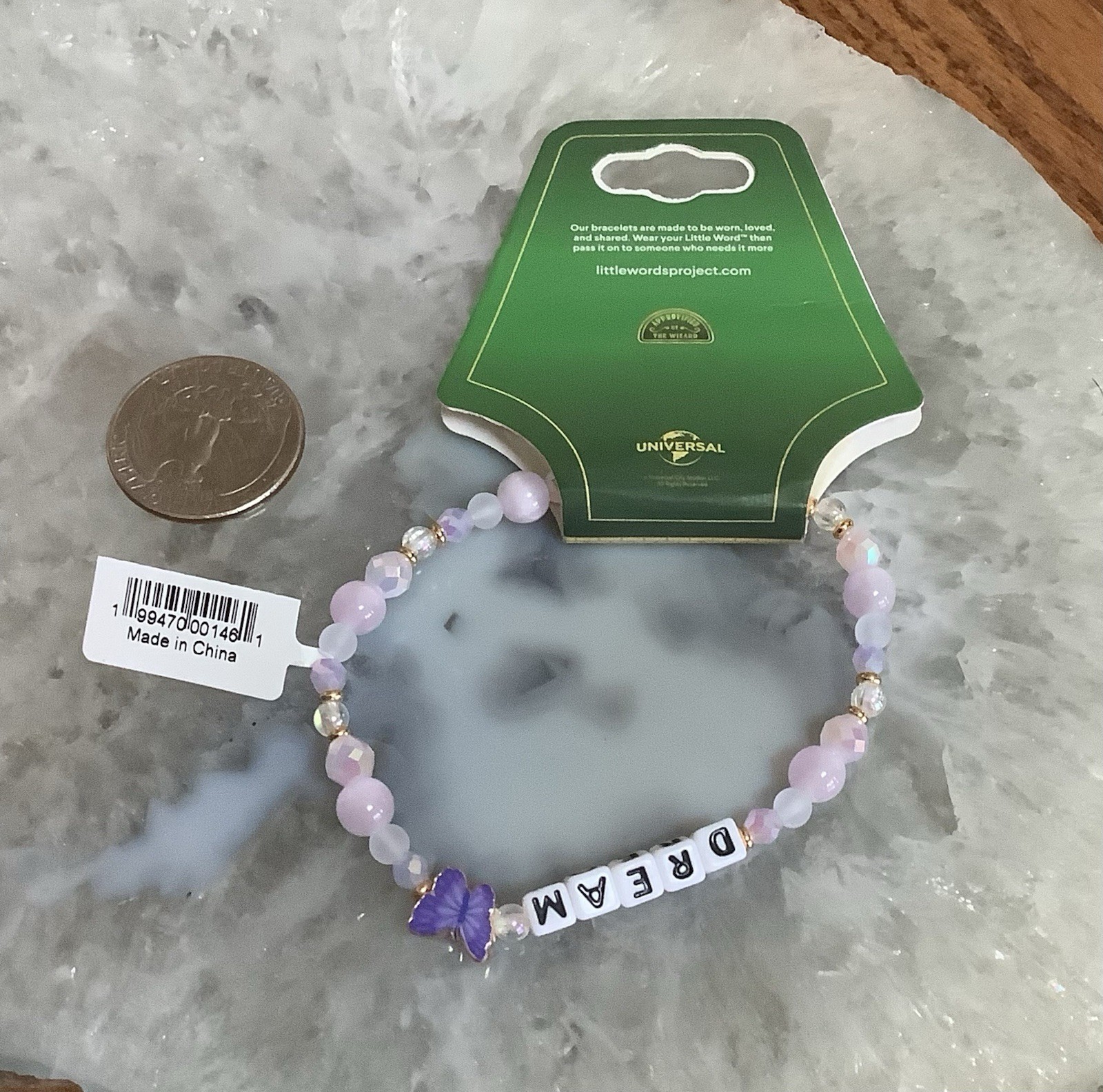 Wicked x Little Words Project “DREAM” Beaded Bracelet Size M/L, NWT