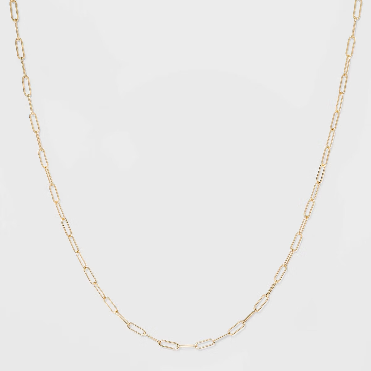 Paper Clip Chain Short Necklace A New Day Collar Necklace Lobster Claw Clasp 16″