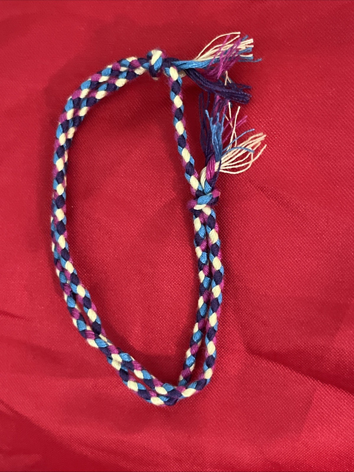 NEW BOHO BRAID THREAD FRIENDSHIP BRACELET ADJUSTABLE BLUE LIME PURPLE PLUM NIP