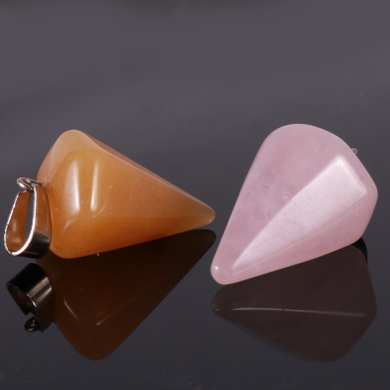 Natural Quartz Hexagonal Stone Pendant Healing Reiki Crystal Pendants 15pcs