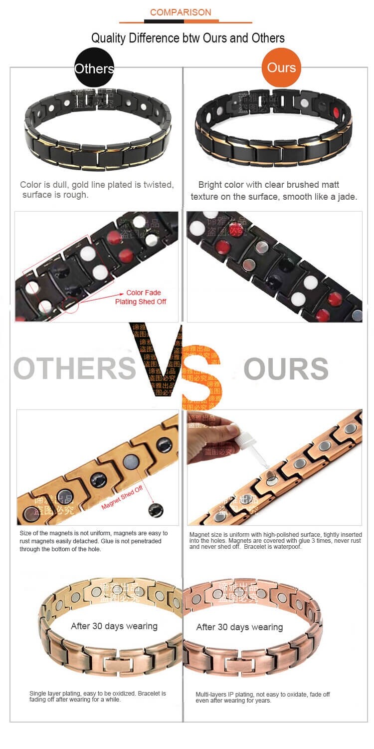 Pure Copper Magnetic Bracelet men women Arthritis Pain Relief Balance Energy MAX