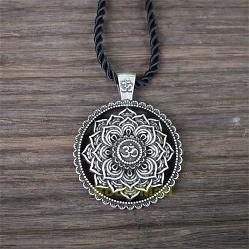 Mandala Flower Yoga Chakra Pendant Necklace