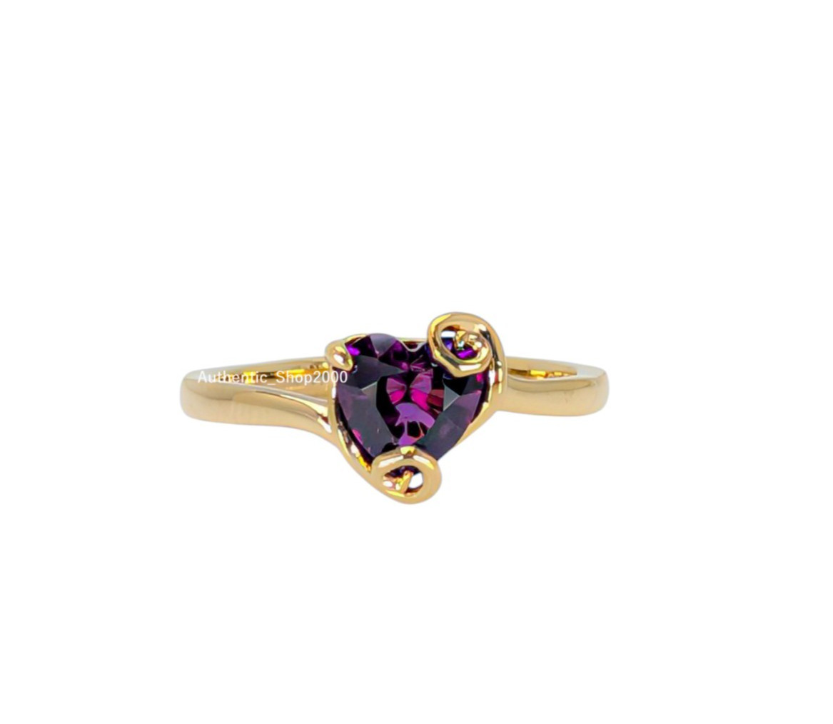 100% PANDORA Disney The Nightmare Before Christmas Purple Heart Ring 164734C01