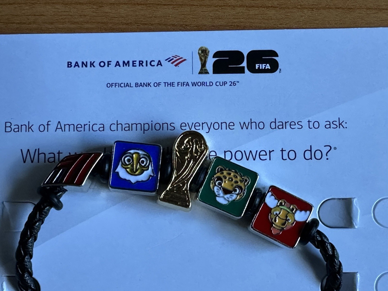 Bank of America FIFA World Cup 2026 Cord Charm Bracelet (Large)