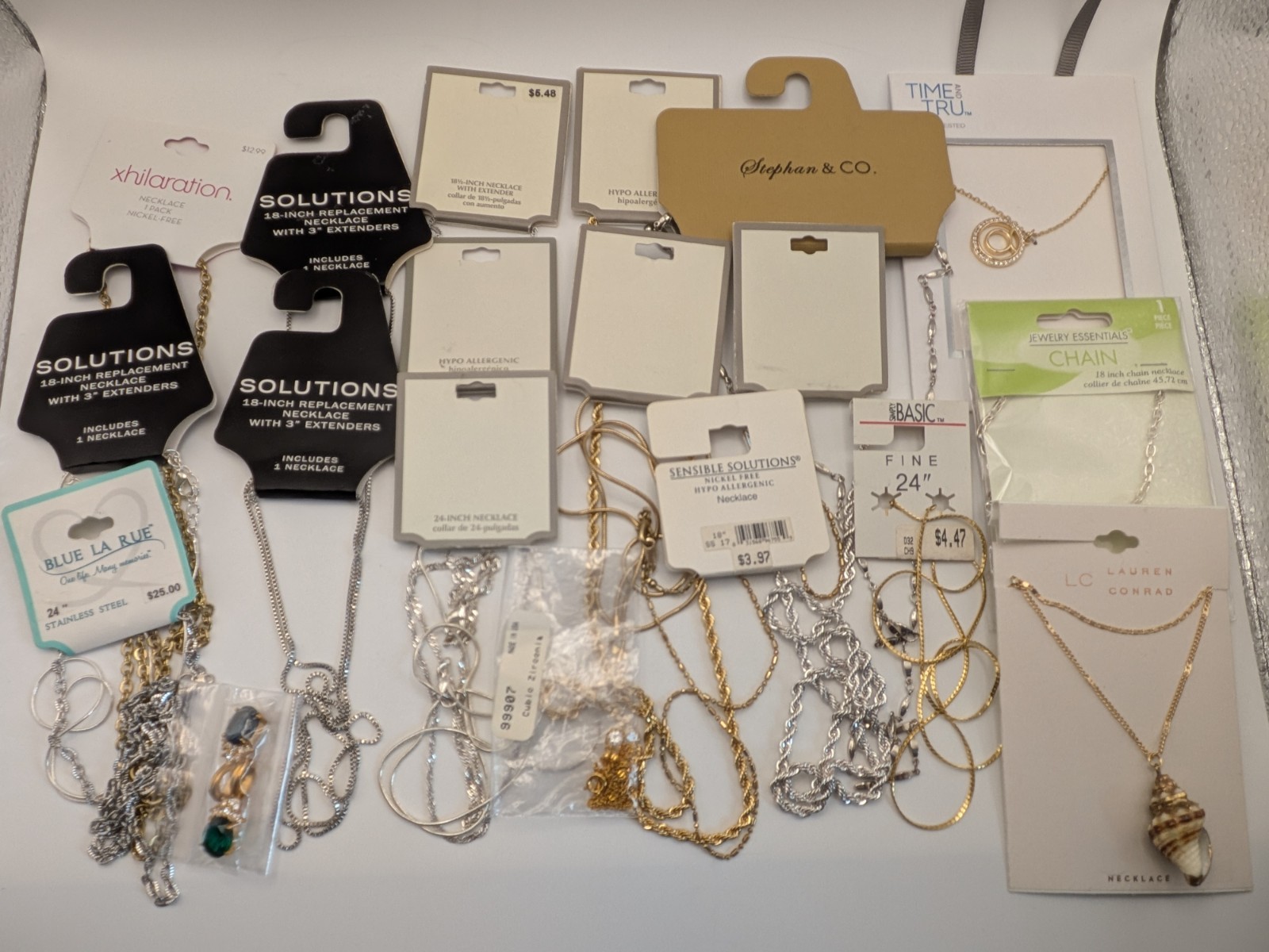 Lot of 18 NWT Gold and Silver Tone Necklaces 18-24 Inches with Extenders