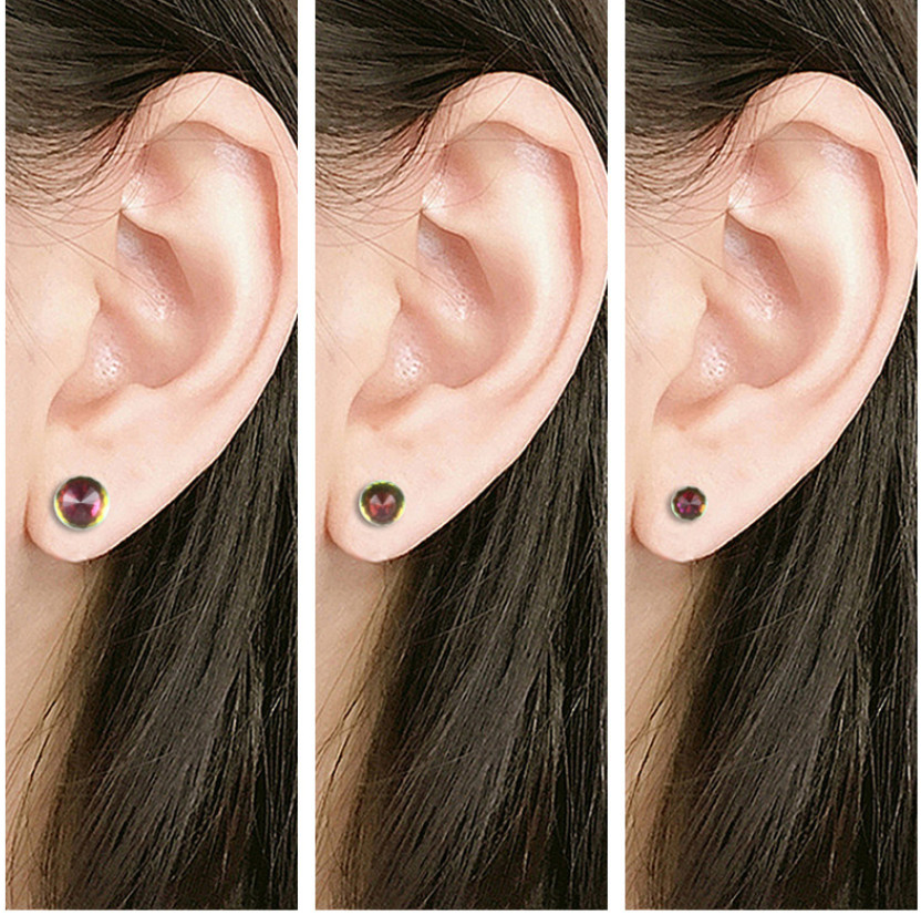 HYPOALLERGENIC Stud Earrings Glacier Crystal diamond cut Disco Ball Earrings A12