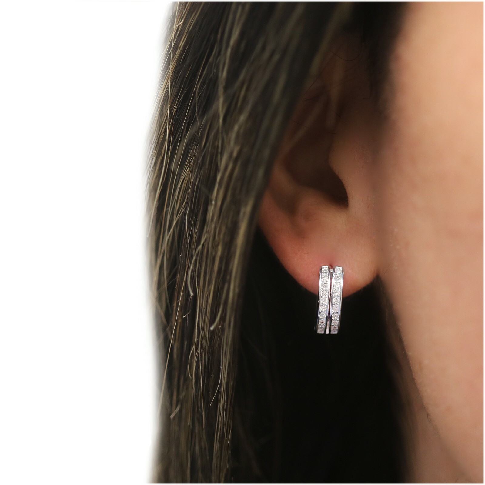 925 Solid Sterling Silver CZ Huggie Hoop Small Earrings For Men & Women – Gift